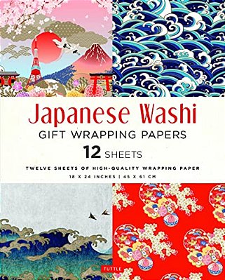 Japanese Washi Gift Wrapping Papers - 12 Sheets: 18 X 24 Inch (45 X 61 Cm) Wrapping Paper-..
