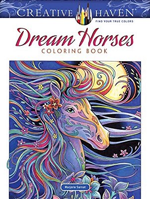 Creative Haven Dream Horses Coloring Book-..