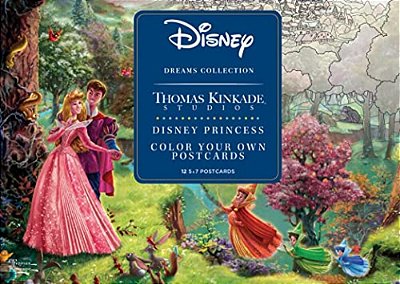 Disney Dreams Collection Thomas Kinkade Studios Disney Princess Color Your Own P-..