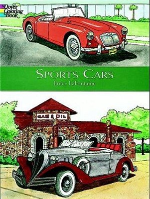 Sports Cars Coloring Book-..