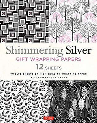 Shimmering Silver Gift Wrapping Papers - 12 Sheets: 18 X 24 Inch (45 X 61 Cm) Wrapping Paper-..