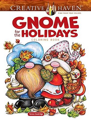 Creative Haven Gnome For The Holidays Coloring Book-..