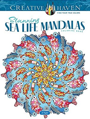 Creative Haven Stunning Sea Life Mandalas Coloring Book-..