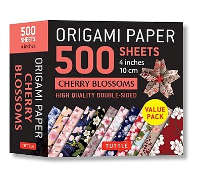 Origami Paper 500 Sheets Cherry Blossoms 4 (10 Cm): Tuttle Origami Paper: Double-Sided Origami Sheets Printed With 12 Different Illustrated Patterns-..