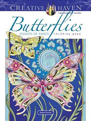Creative Haven Butterflies Flights Of Fancy Coloring Book-..