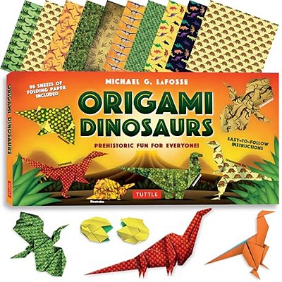 Origami Dinosaurs Kit: Prehistoric Fun For Everyone!: Kit Includes 2 Origami Books, 20 Fun Projects And 98 Origami Papers-..