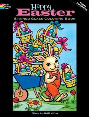 Happy Easter Stained Glass Coloring Book-..