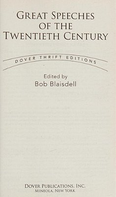 Great Speeches Of The Twentieth Century-..