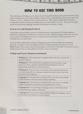 180 Days(tm) Writing For Sixth Grade: Practice, Assess, Diagnose-..