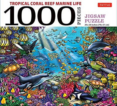 Tropical Coral Reef Marine Life - 1000 Piece Jigsaw Puzzle: Finished Size 29 In X 20 Inch (74 X 51 Cm)-..