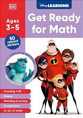 Disney Learning Get Ready For Math (Ages 3-5): Preschool Beginner Math Workbook For Kids, Curriculum-Based-..