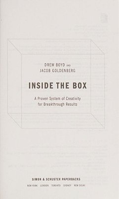 Inside The Box: A Proven System Of Creativity For Breakthrough Results-..