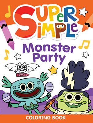 Super Simple Monster Party Coloring Book-..