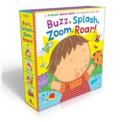 Buzz, Splash, Zoom, Roar! (Boxed Set): 4-Book Karen Katz Lift-The-flap Gift Set: Buzz, Buzz, Baby!; Splish, Splash, Baby!; Zoom, Zoom, Baby!; Roar, Ro-..