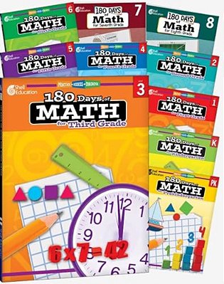 180 Days(tm) Math Pk-8: 10-Book Set: Practice, Assess, Diagnose-..