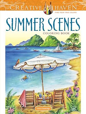 Creative Haven Summer Scenes Coloring Book-..