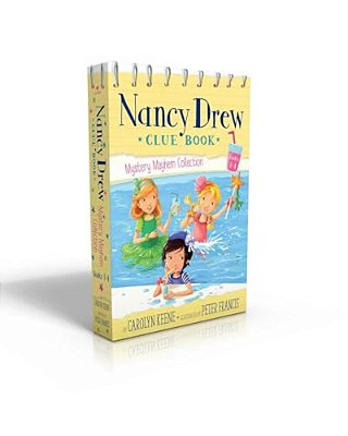 Nancy Drew Clue Book Mystery Mayhem Collection Books 1-4 (Boxed Set): Pool Party Puzzler; Last Lemonade Standing; A Star Witness; Big Top Flop-..