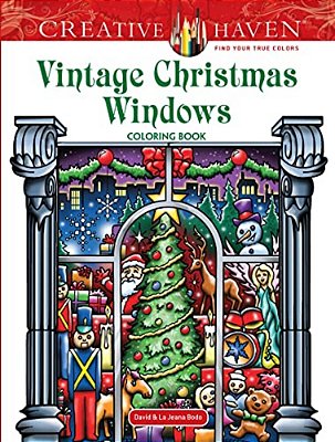 Creative Haven Vintage Christmas Windows Coloring Book-..