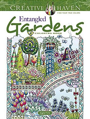Creative Haven Entangled Gardens Coloring Book-..