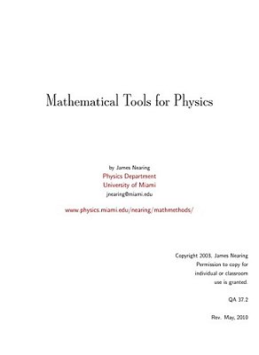 Mathematical Tools For Physics-..