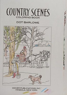 Country Scenes Coloring Book-..