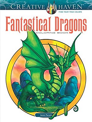 Creative Haven Fantastical Dragons Coloring Book-..