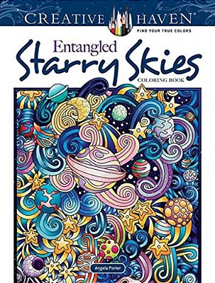 Creative Haven Entangled Starry Skies Coloring Book-..