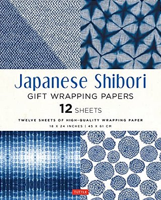 Japanese Shibori Gift Wrapping Papers - 12 Sheets: 18 X 24 Inch (45 X 61 Cm) Wrapping Paper-..