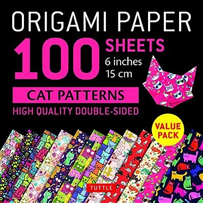 Origami Paper 100 Sheets Cat Patterns 6 (15 Cm): Tuttle Origami Paper: Double-Sided Origami Sheets Printed With 12 Different Patterns: Instructions Fo-..
