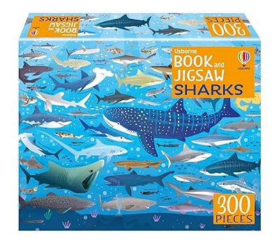 Usborne Book And Jigsaw: Sharks-..