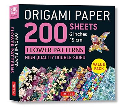 Origami Paper 200 Sheets Flower Patterns 6 (15 Cm): Double Sided Origami Sheets Printed With 12 Different Designs (Instructions For 6 Projects Include-..