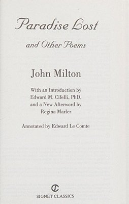 Paradise Lost And Other Poems-..
