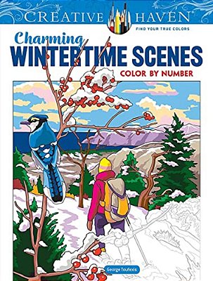 Creative Haven Charming Wintertime Scenes Color By Number-..