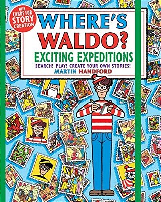 Where's Waldo? Exciting Expeditions: Play! Search! Create Your Own Stories! (A Compact, Travel-Size Hidden Object Activity Book With Puzzles And Promp-..