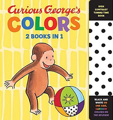 Curious George's Colors: High Contrast Tummy Time Book-..