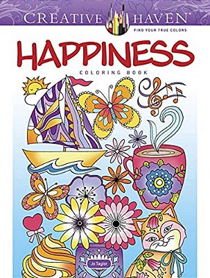 Creative Haven Happiness Coloring Book-..