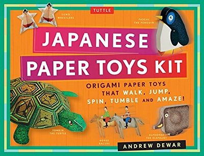 Japanese Paper Toys Kit: Origami Paper Toys That Walk, Jump, Spin, Tumble And Amaze!-..