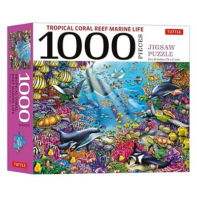Tropical Coral Reef Marine Life - 1000 Piece Jigsaw Puzzle: Finished Size 29 In X 20 Inch (74 X 51 Cm)-..