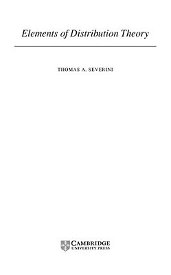 Elements Of Distribution Theory-..