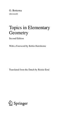Topics In Elementary Geometry-..