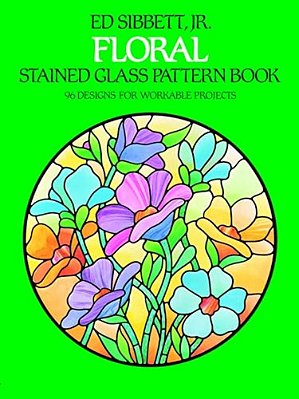 Floral Stained Glass Pattern Book-..