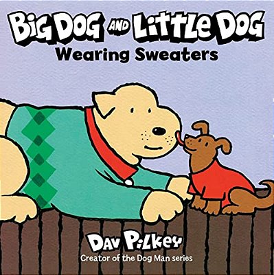 Big Dog And Little Dog Wearing Sweaters-..