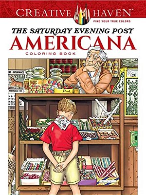 Creative Haven The Saturday Evening Post Americana Coloring Book-..