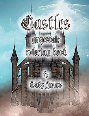 Castles Greyscale Coloring Book-..
