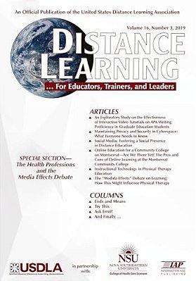 Distance Learning Vol 16 Issue 3-..