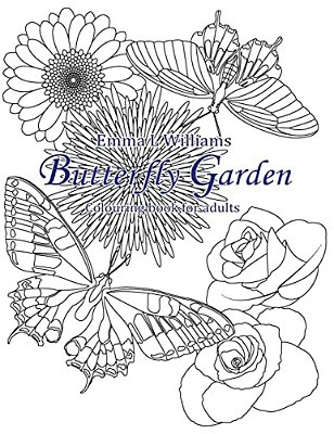 Butterfly Garden: Colouring Book For Adults-..