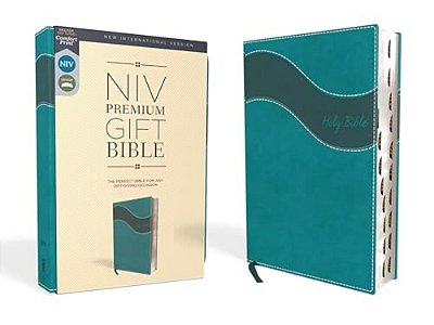 Niv, Premium Gift Bible, Leathersoft, Blue, Red Letter Edition, Indexed, Comfort Print-..