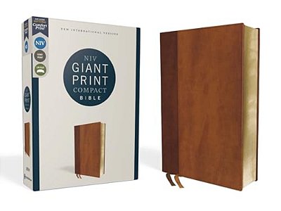 Niv, Giant Print Compact Bible, Leathersoft, Brown, Red Letter Edition, Comfort Print-..