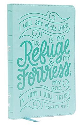 Nkjv, Thinline Youth Edition Bible, Verse Art Cover Collection, Turquoise Leathersoft, Red Letter, Comfort Print: Holy Bible, New King James Version-..