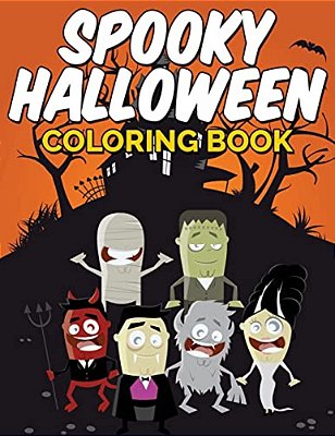 Spooky Halloween Coloring Book-..